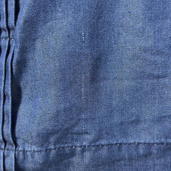 CJ Banks Chambray Lyocell Short Jacket Womens Sz X Blue Denim Flip Cuff - Picture 11 of 11